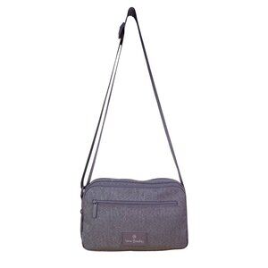 Vera Bradley Women’s Gray Adjustable Strap Multi-Compartment Crossbody Bag